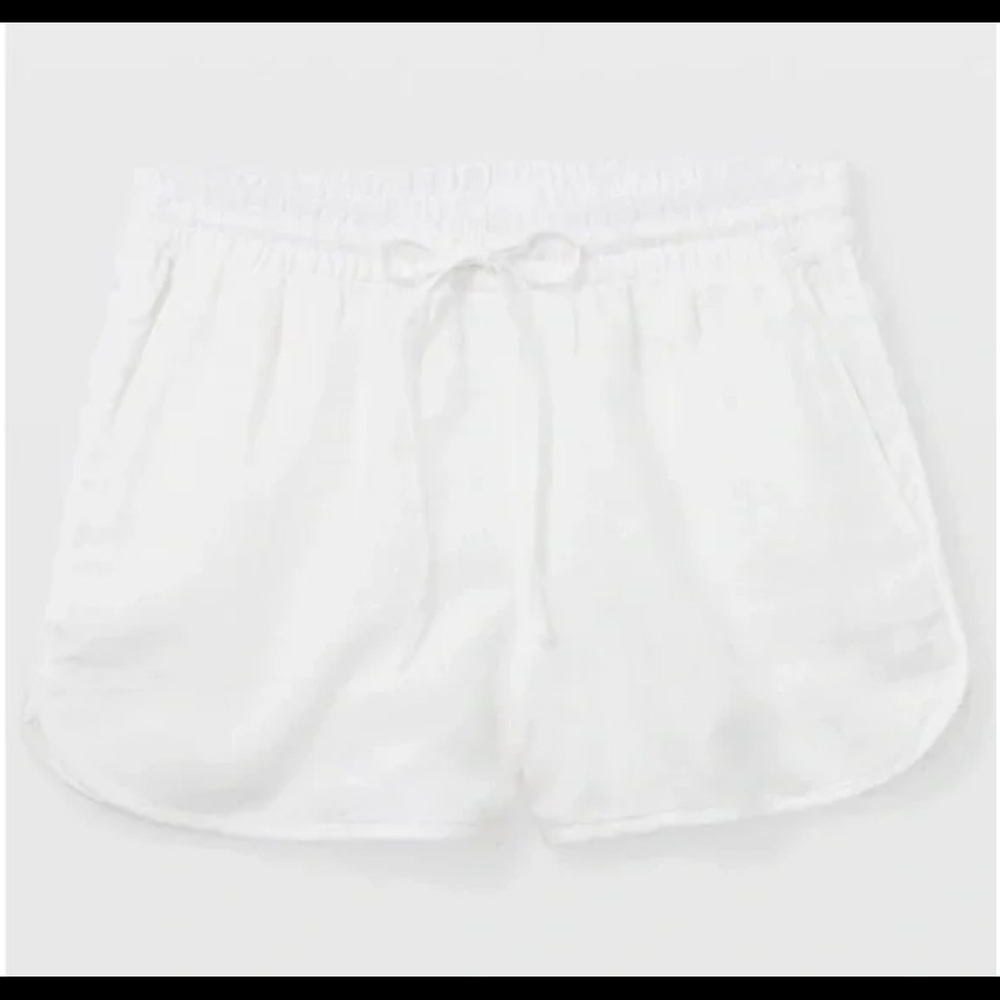 Club Monaco White Linen Perfect Summer relaxed shorts XS